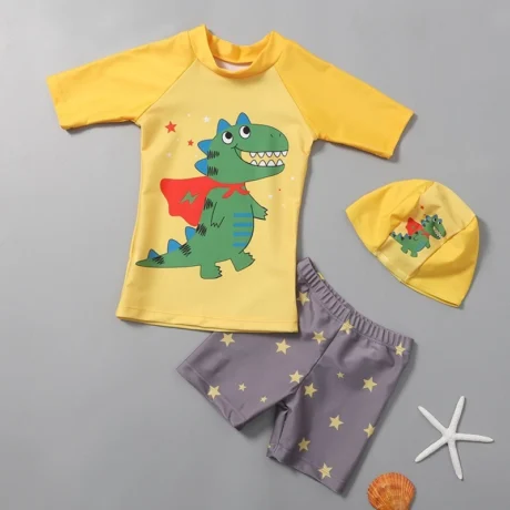 Đồ Bơi Trẻ Em - Bộ Đồ Bơi Cá Xấu - Kèm Mũ